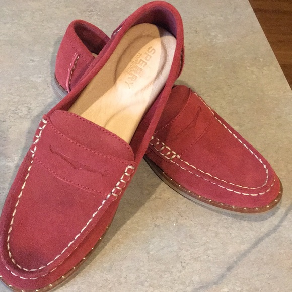 sperry suede loafers